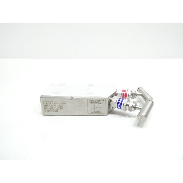 Rosemount STAINLESS INSTRUMENT MANIFOLD 6092PSI PRESSURE TRANSMITTER PARTS & ACCESSORY 0305RC22B11 C30511-1124-0000 - main
